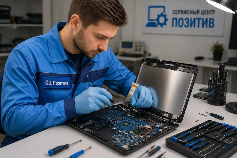 Ремонт шлейфа матрицы ноутбука в Верхней Пышме