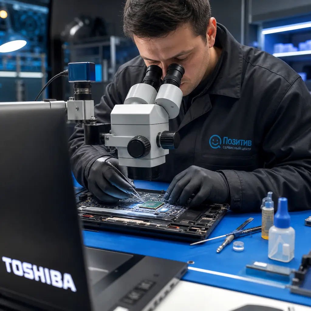 Замена видеокарты ноутбука Toshiba в Верхней Пышме