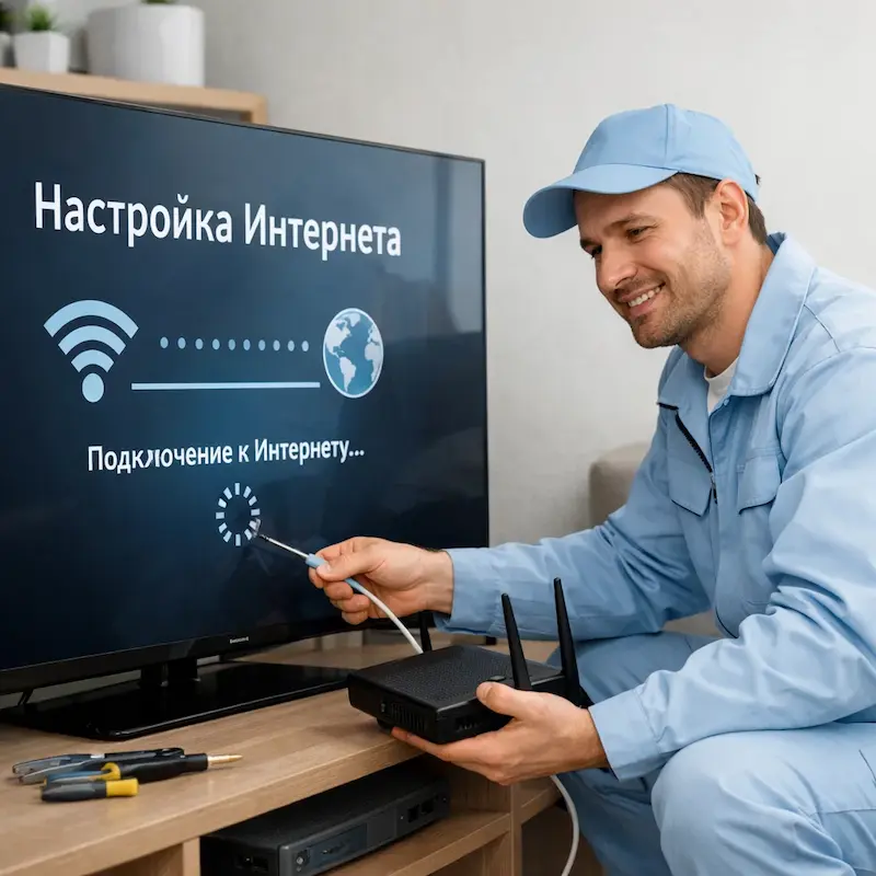 Настройка интернета на ТВ в Пышме