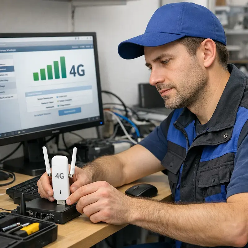 Настройка LTE модема в Пышме