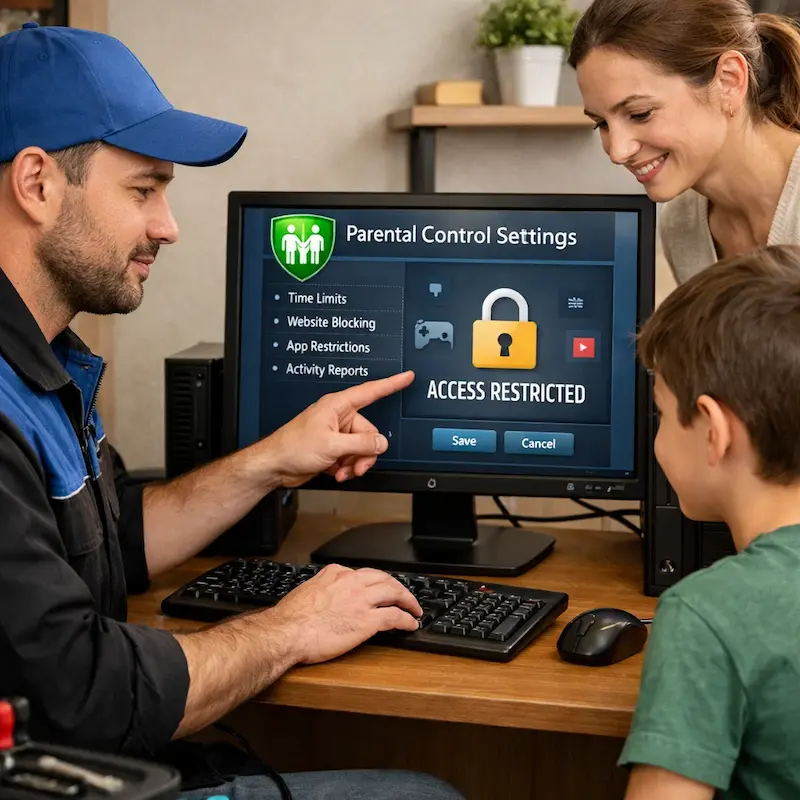 Родительский контроль на компьютере и ноутбуке в Пышме