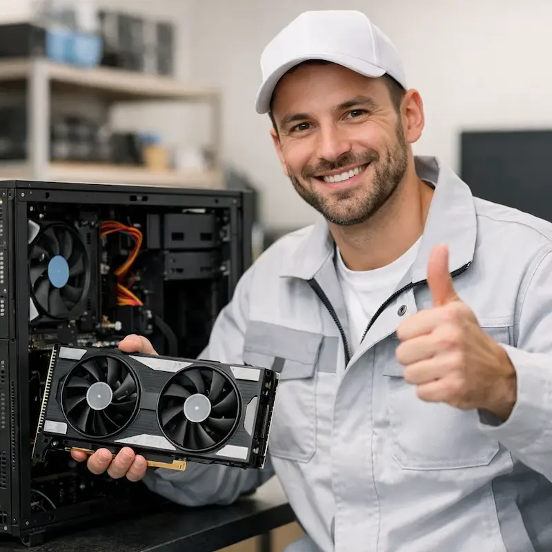 установка видеокарты на ПК в Пышме