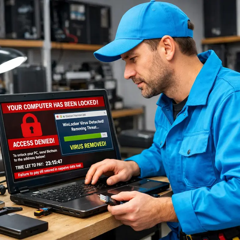 Поможем разблокировать компьютер и ноутбук в Пышме